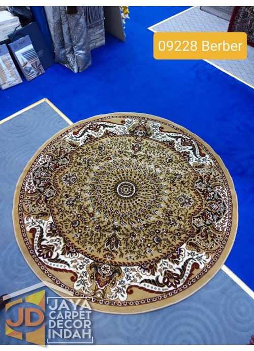 Permadani New Kashan Bulat 09228 BERBER ukuran 160 x 160 cm